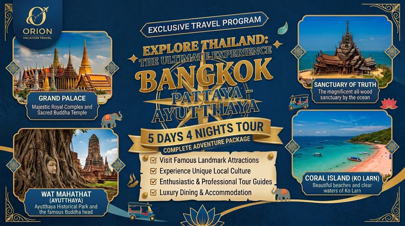 5-Day Bangkok-Pattaya-Ayuthaya Paradise